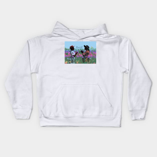 You and Me Us Never Part Sisters Play Kids Hoodie by satitue